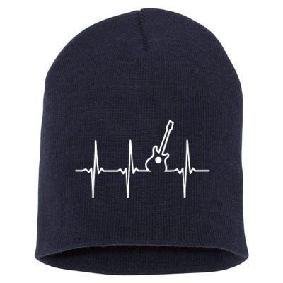 Guitar Heartbeat Instrument Gift Short Acrylic Beanie