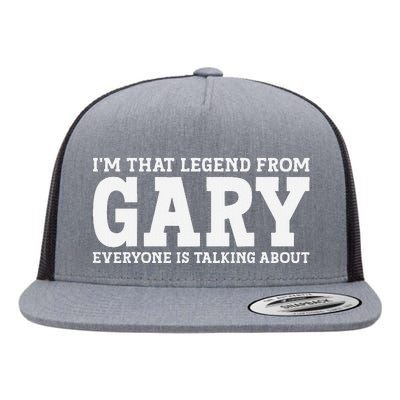 Gary Hometown In Indiana Home Roots Funny City Gary Flat Bill Trucker Hat