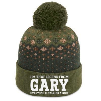 Gary Hometown In Indiana Home Roots Funny City Gary The Baniff Cuffed Pom Beanie