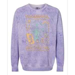 Ghost Hunting Investigator Design Paranormal Investigator Colorblast Crewneck Sweatshirt