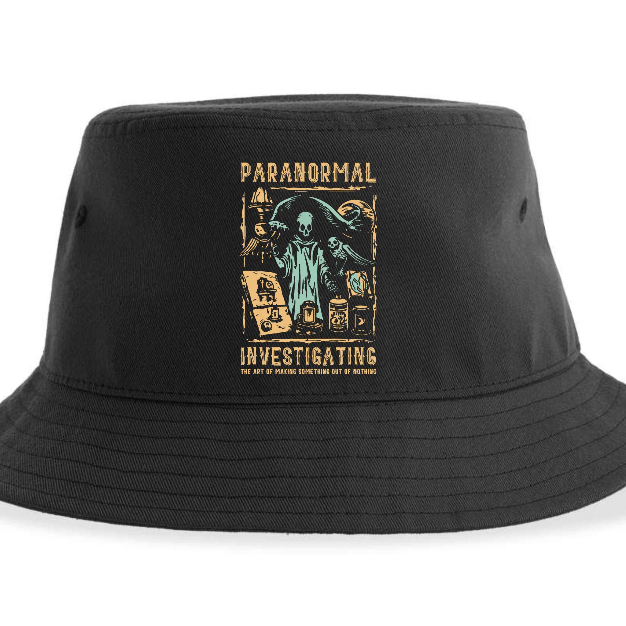 Ghost Hunting Investigator Design Paranormal Investigator Sustainable Bucket Hat