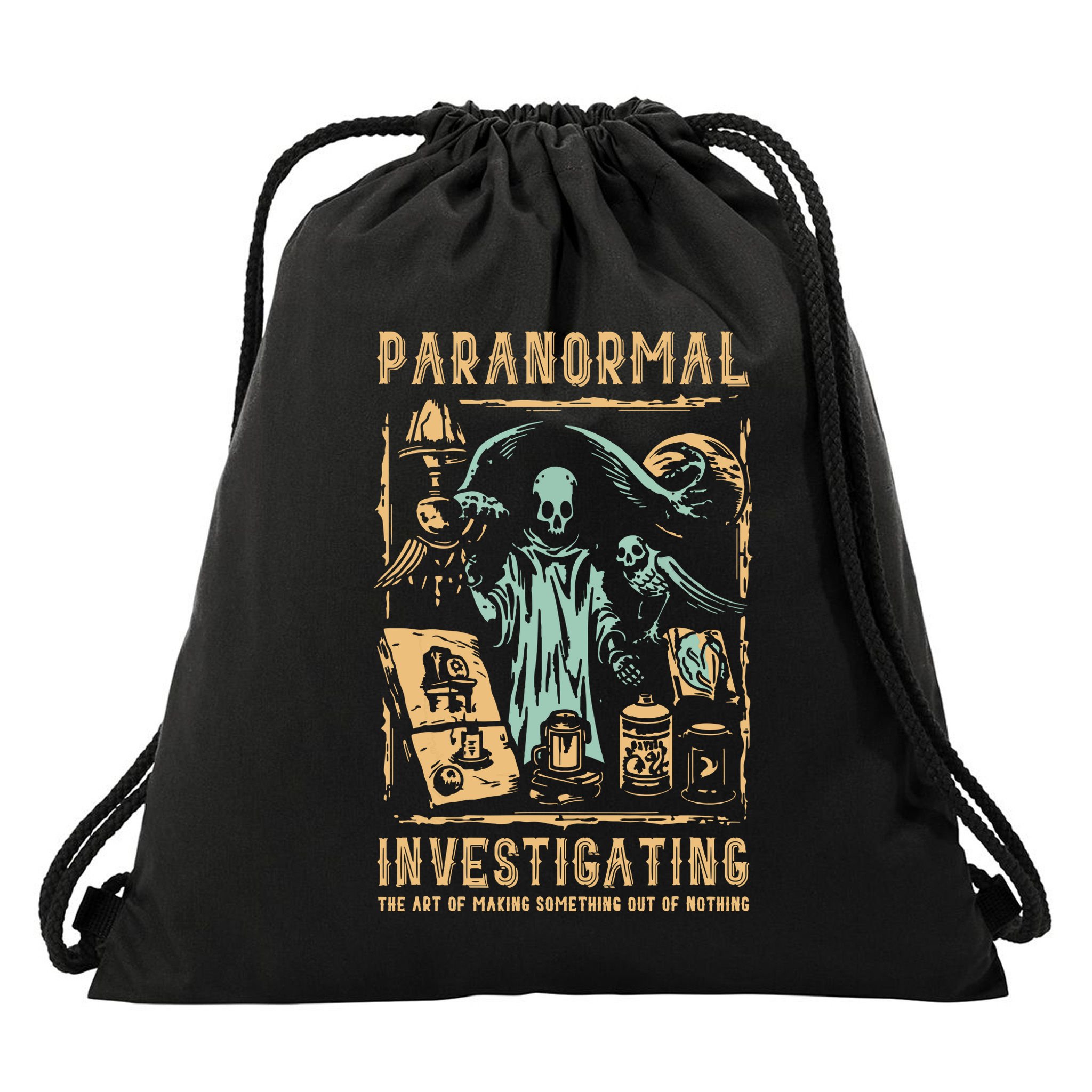 Ghost Hunting Investigator Design Paranormal Investigator Drawstring Bag