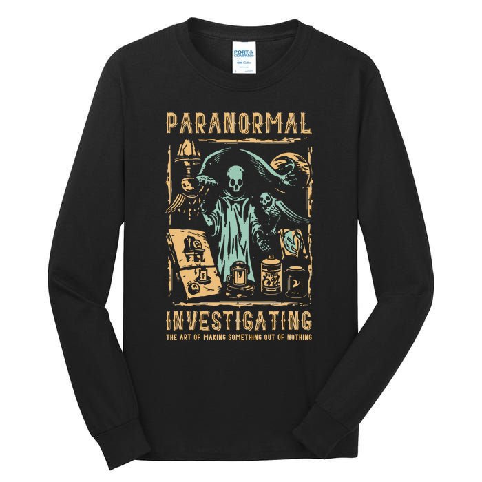 Ghost Hunting Investigator Design Paranormal Investigator Tall Long Sleeve T-Shirt