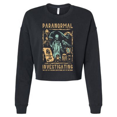 Ghost Hunting Investigator Design Paranormal Investigator Cropped Pullover Crew