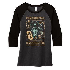 Ghost Hunting Investigator Design Paranormal Investigator Women's Tri-Blend 3/4-Sleeve Raglan Shirt