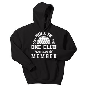 Golf Hole In One Hole In One Club Golfing Kids Hoodie