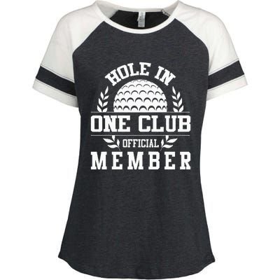 Golf Hole In One Hole In One Club Golfing Enza Ladies Jersey Colorblock Tee