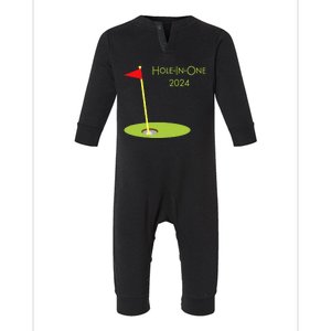 Golf Hole In One 2024 Sport Themed Golfing Design For Golfer Infant Fleece One Piece