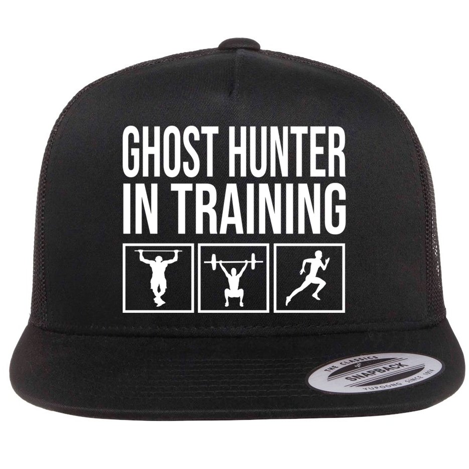 Ghost Hunter In Training For Paranormal Investigator Gift Flat Bill Trucker Hat