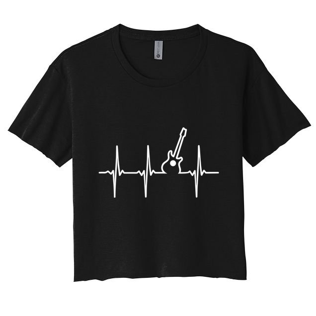 Guitar Heartbeat Instrut Gift Cute Gift Crop Top