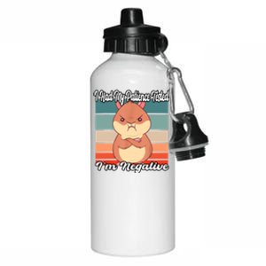 Grumpy Hamster I Had My Patience Tested Im Negative Aluminum Water Bottle