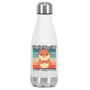 Grumpy Hamster I Had My Patience Tested Im Negative Stainless Steel Insulated Water Bottle