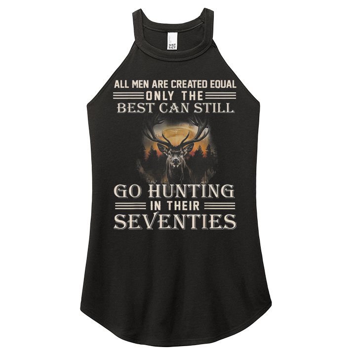 Go Hunting In Their Seventies Women's Perfect Tri Rocker Tank