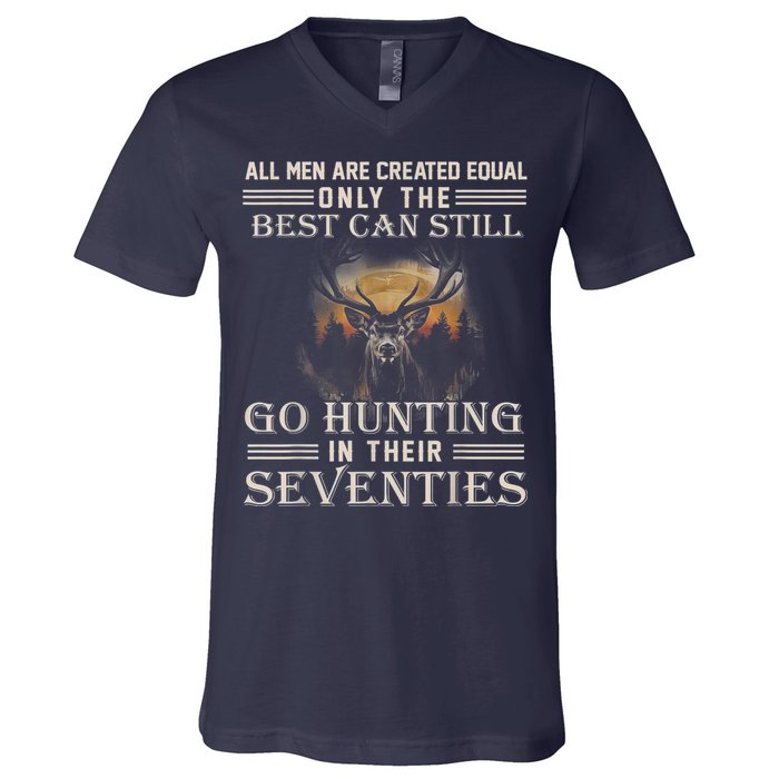 Go Hunting In Their Seventies V-Neck T-Shirt