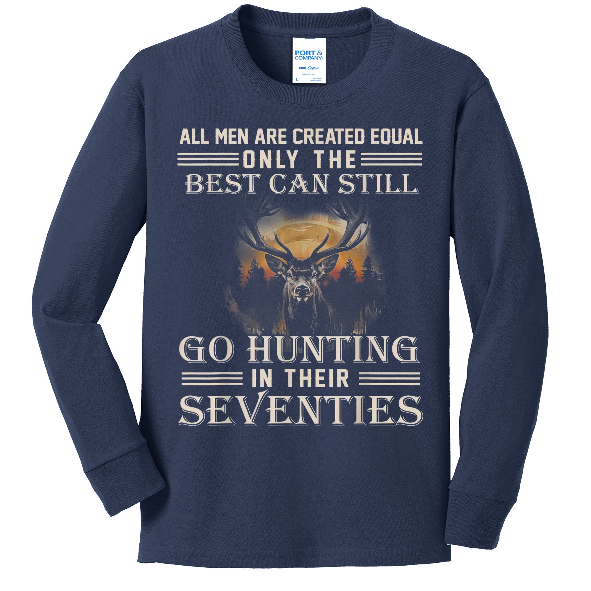 Go Hunting In Their Seventies Kids Long Sleeve Shirt