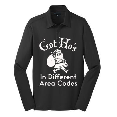 Got HoS In Different Area Codes Silk Touch Performance Long Sleeve Polo