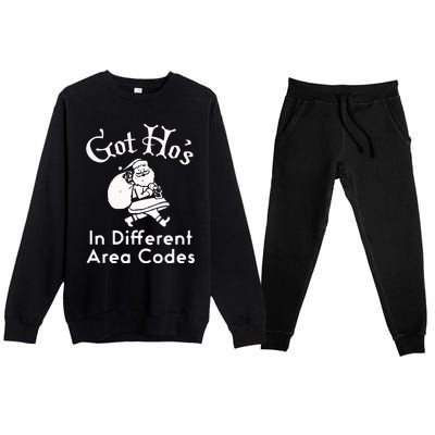 Got HoS In Different Area Codes Premium Crewneck Sweatsuit Set