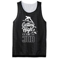 Getting High Is My Job Mesh Reversible Basketball Jersey Tank