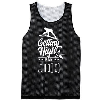 Getting High Is My Job Mesh Reversible Basketball Jersey Tank