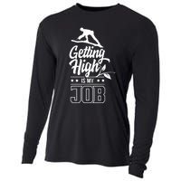 Getting High Is My Job Cooling Performance Long Sleeve Crew