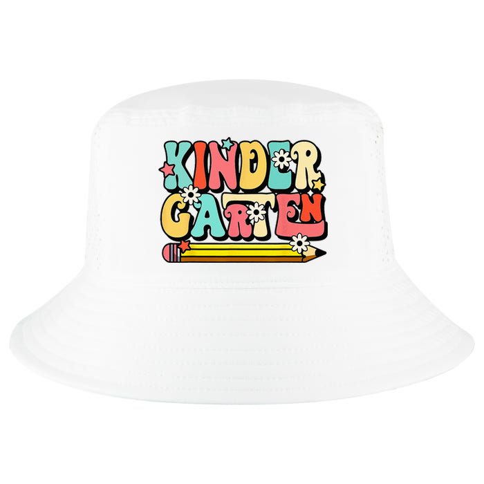 Groovy Hello Kindergarten Vibes Retro Teacher To School Cool Comfort Performance Bucket Hat