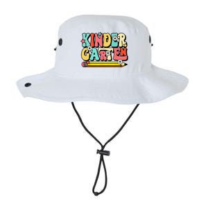 Groovy Hello Kindergarten Vibes Retro Teacher To School Legacy Cool Fit Booney Bucket Hat