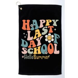 Groovy Happy Last Day of School Teacher Student Hello Summer Platinum Collection Golf Towel