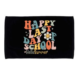 Groovy Happy Last Day of School Teacher Student Hello Summer Microfiber Hand Towel