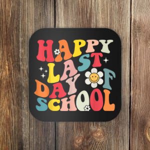 Groovy Happy Last Day Of School Teacher Student Graduation Coaster