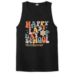 Groovy Happy Last Day Of School Teacher Student Hello Summer PosiCharge Competitor Tank