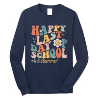 Groovy Happy Last Day Of School Teacher Student Hello Summer Long Sleeve Shirt