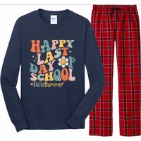 Groovy Happy Last Day Of School Teacher Student Hello Summer Long Sleeve Pajama Set