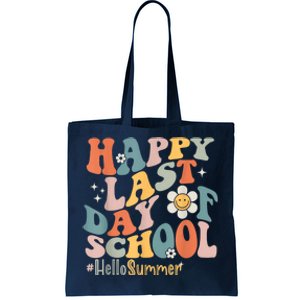 Groovy Happy Last Day Of School Teacher Student Hello Summer Tote Bag