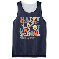 Groovy Happy Last Day Of School Teacher Student Hello Summer Mesh Reversible Basketball Jersey Tank