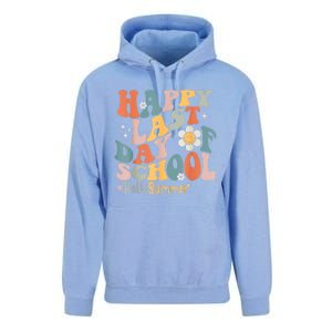 Groovy Happy Last Day Of School Teacher Student Hello Summer Unisex Surf Hoodie