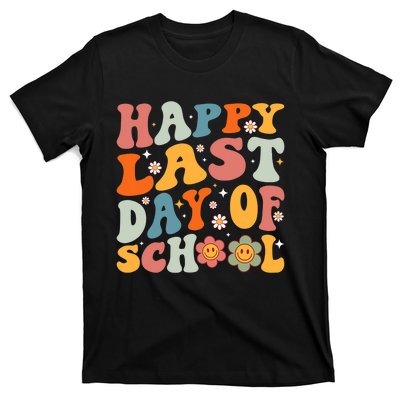 Groovy Happy Last Day Of School Teacher Student Graduation T-Shirt