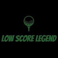 Golf Humor, Low Score Legend, Green Golf Button