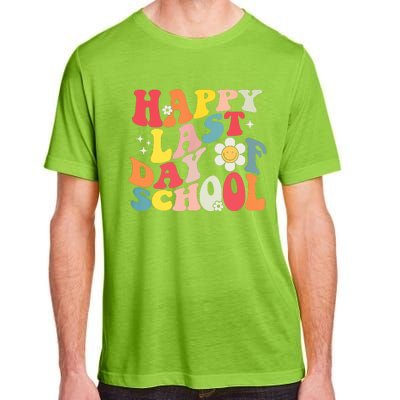 Groovy Happy Last Day Of School Teacher Student Graduation Adult ChromaSoft Performance T-Shirt