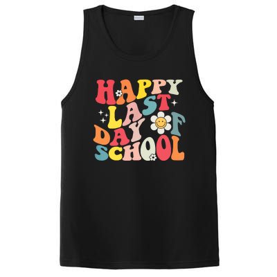 Groovy Happy Last Day Of School Teacher Student Graduation PosiCharge Competitor Tank