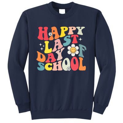 Groovy Happy Last Day Of School Teacher Student Graduation Sweatshirt