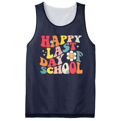 Groovy Happy Last Day Of School Teacher Student Graduation Mesh Reversible Basketball Jersey Tank