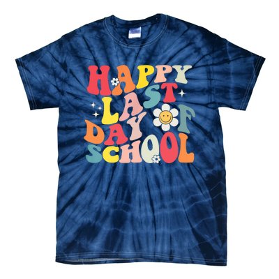 Groovy Happy Last Day Of School Teacher Student Graduation Tie-Dye T-Shirt