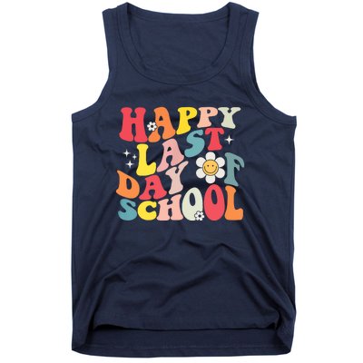 Groovy Happy Last Day Of School Teacher Student Graduation Tank Top