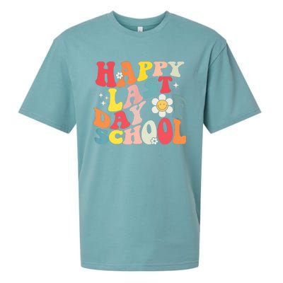 Groovy Happy Last Day Of School Teacher Student Graduation Sueded Cloud Jersey T-Shirt