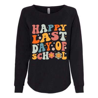 Groovy Happy Last Day Of School Teacher Student Graduation Womens California Wash Sweatshirt