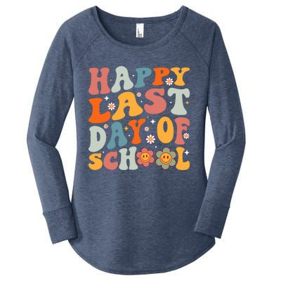 Groovy Happy Last Day Of School Teacher Student Graduation Women's Perfect Tri Tunic Long Sleeve Shirt