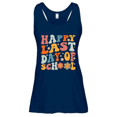 Groovy Happy Last Day Of School Teacher Student Graduation Ladies Essential Flowy Tank