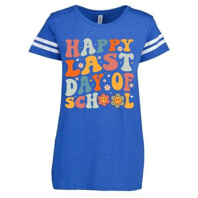 Groovy Happy Last Day Of School Teacher Student Graduation Enza Ladies Jersey Football T-Shirt