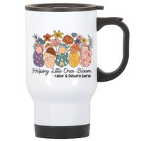 Groovy Helping Little Ones Bloom Labor & Delivery Nurse Stainless Steel Travel Mug