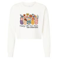 Groovy Helping Little Ones Bloom Labor & Delivery Nurse Cropped Pullover Crew